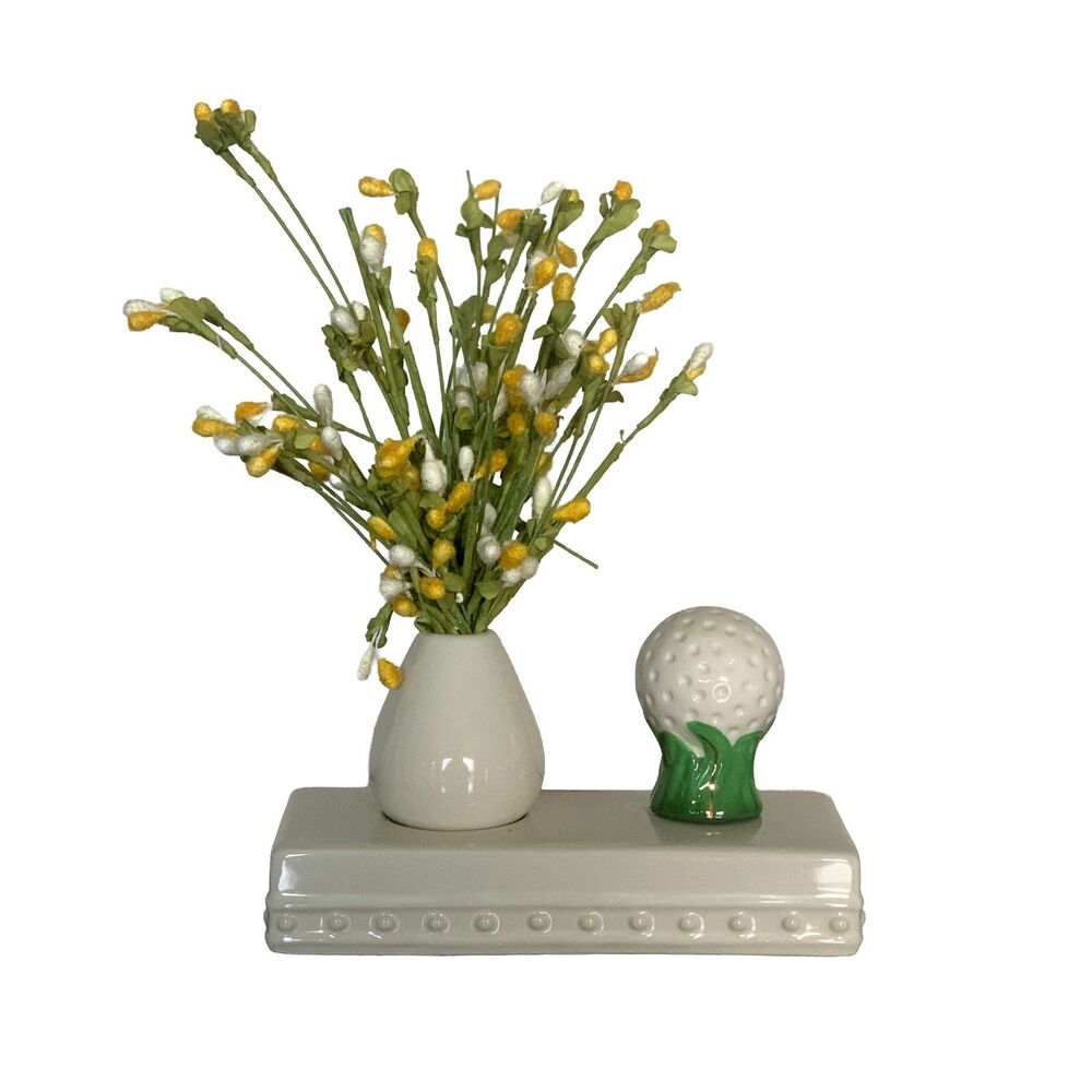 RETIRED Nora Fleming Pearl Dot Bud Vase Toothpick Holder Base Stoneware White S5